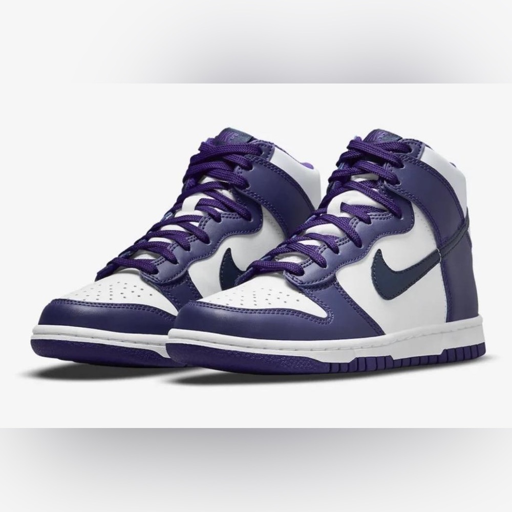 NEW Nike Dunk High Electro Purple Midnight Navy GS DH9751-100 SIZE 6Y (7.5 W)